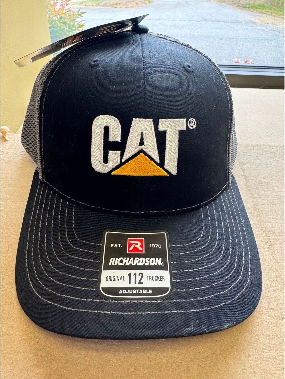 NWT CAT Caterpillar Richardson R112 mesh SnapBack hat